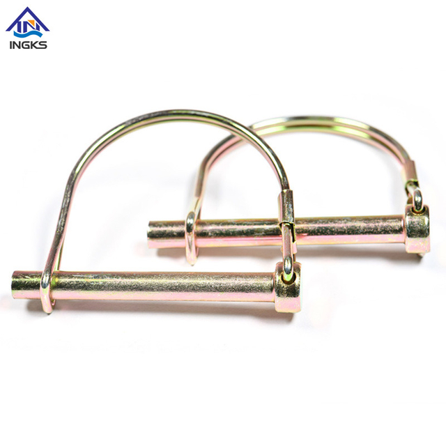 Çelik D Tipi Yuvarlak Kilit Pimi Çinko Sarı