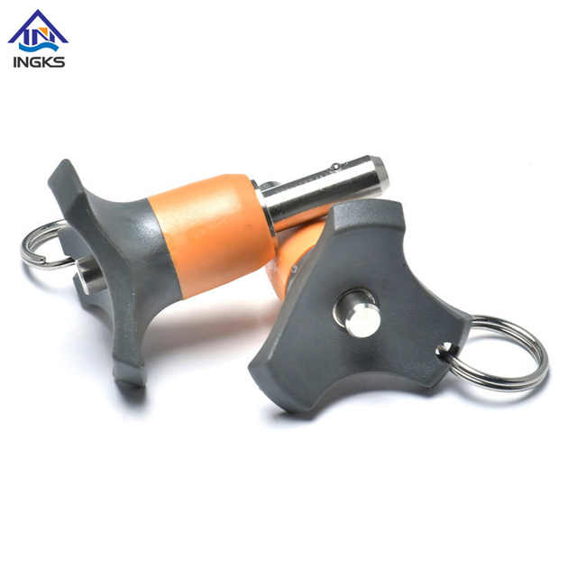 Halka düğmesi ile çiçek başı hızlı serbest bırakma bilyalı kilit pimi