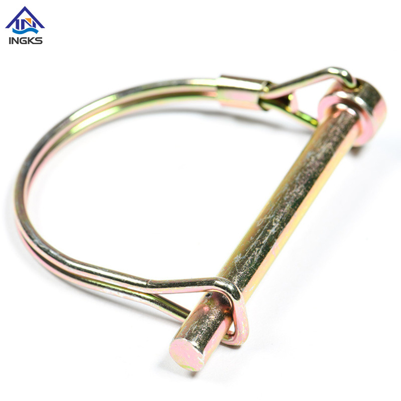 Çelik D Tipi Yuvarlak Kilit Pimi Çinko Sarı