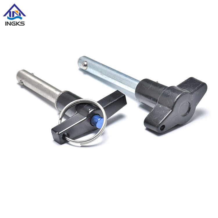 Halka Düğmeli T Kafası Hızlı Serbest Bırakılan Bilyalı Kilit Pimi