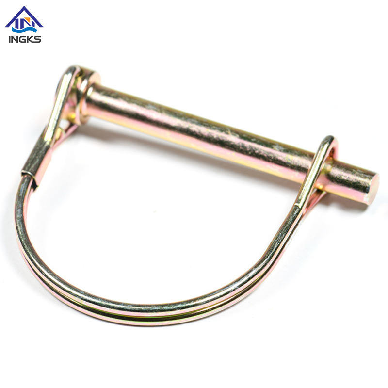 Çelik D Tipi Yuvarlak Kilit Pimi Çinko Sarı