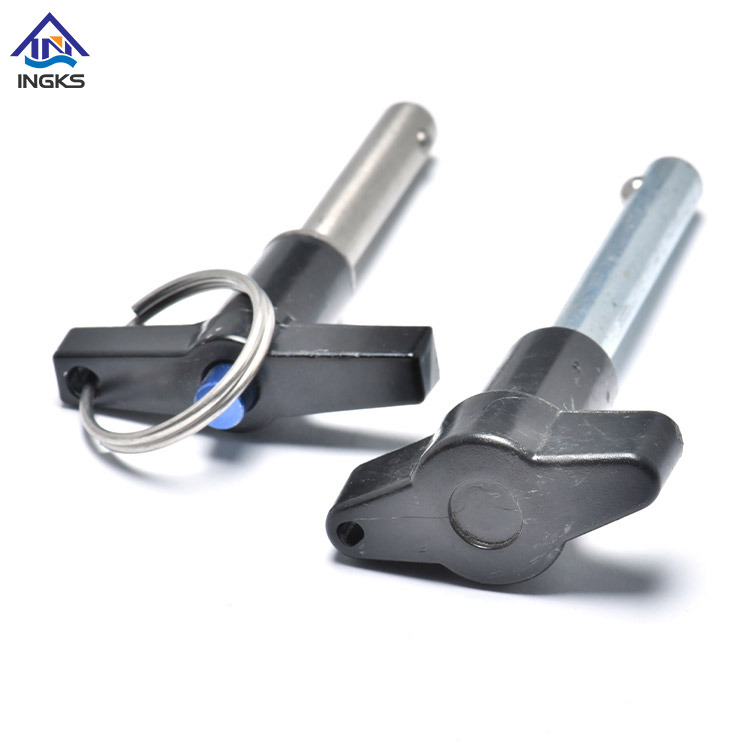 Halka Düğmeli T Kafası Hızlı Serbest Bırakılan Bilyalı Kilit Pimi