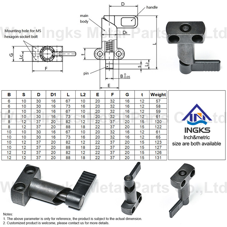 Piston Topuzu Yaylı Kilitleme Kamı Kolu İndeksleme Pistonu