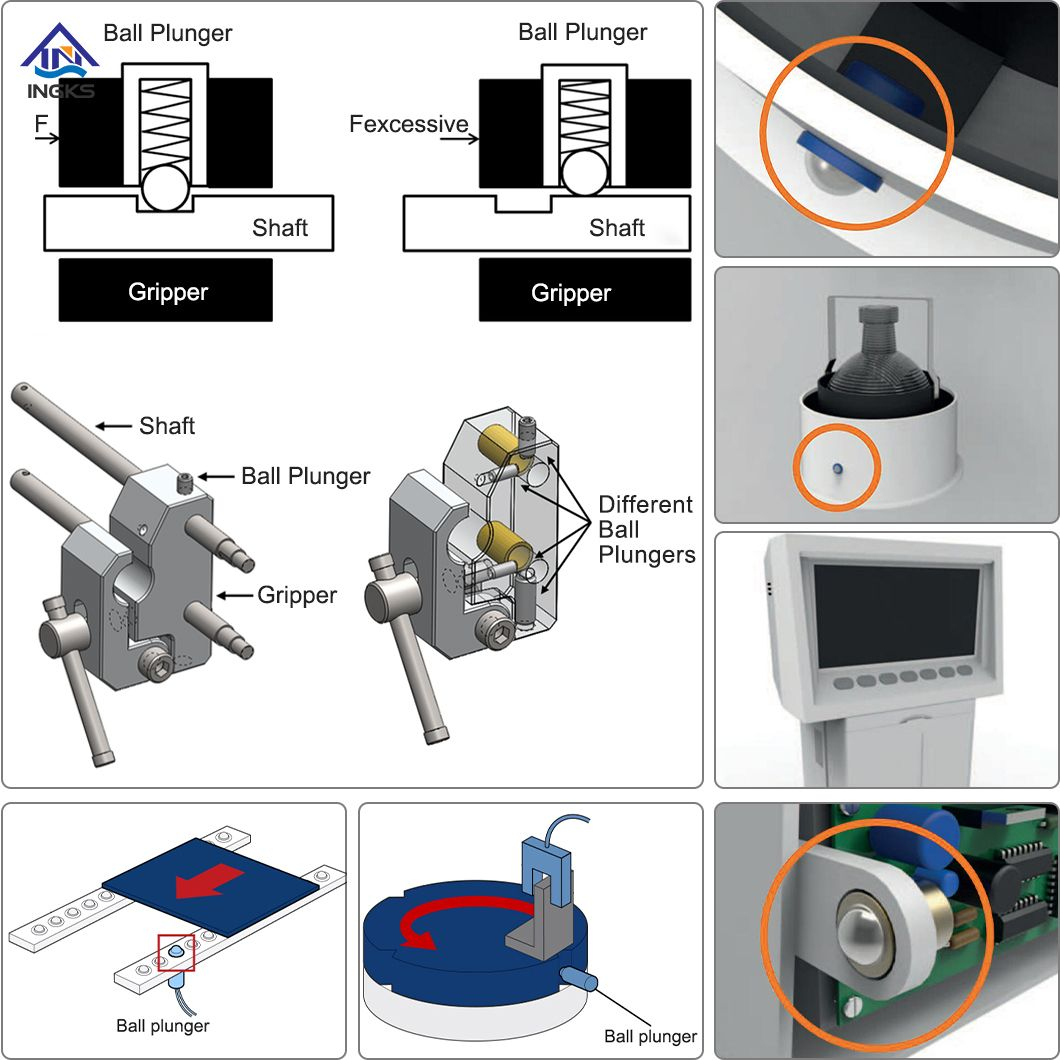 Paslanmaz Çelik Altıgen Soket Yaylı Bilyalı Vida Piston