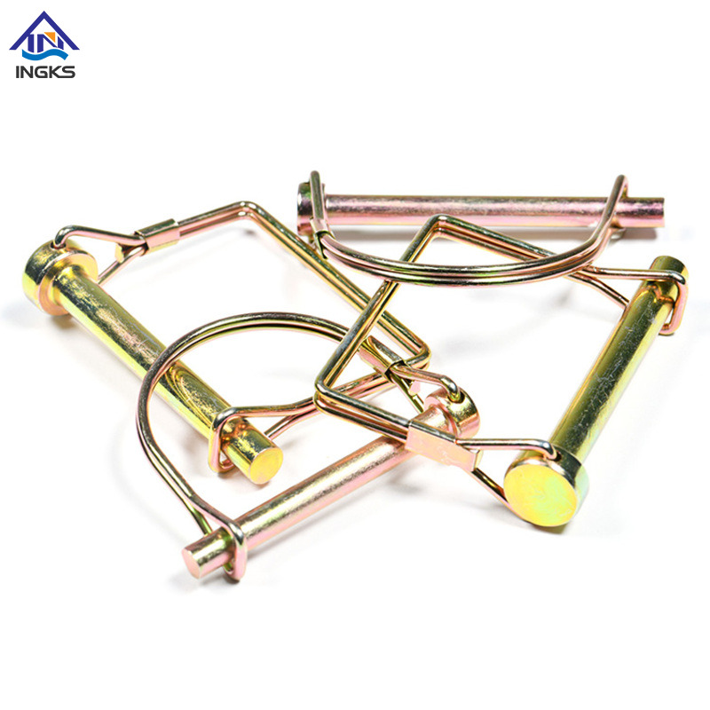 Çelik D Tipi Yuvarlak Kilit Pimi Çinko Sarı